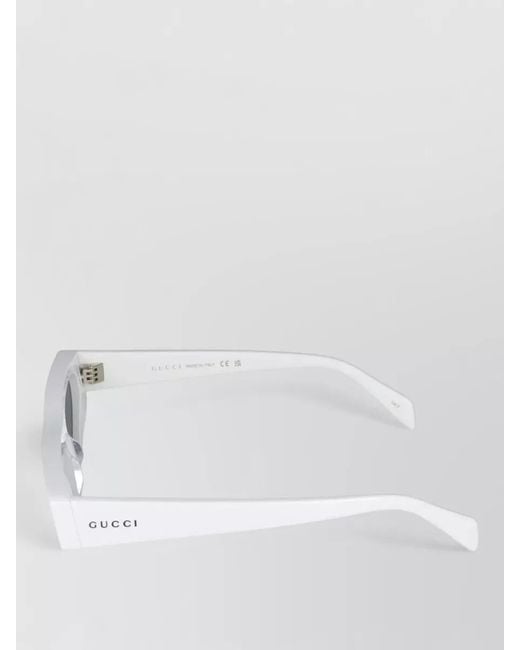 Gucci White Sunglasses Gg1779S 002 Angular Frame