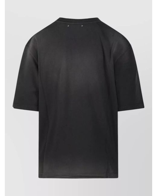 Golden Goose Deluxe Brand Black Cotton Relaxed Fit Printed T-Shirt
