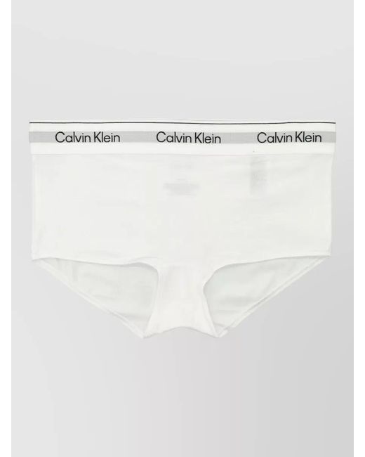 Calvin Klein White Low Rise Boyshort Brief Breathable Stretch