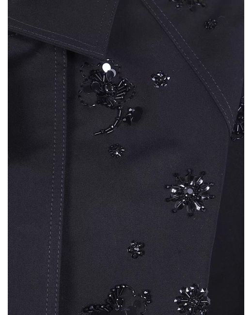 Golden Goose Deluxe Brand Black Cotton Short Single-Breasted Trench Coat