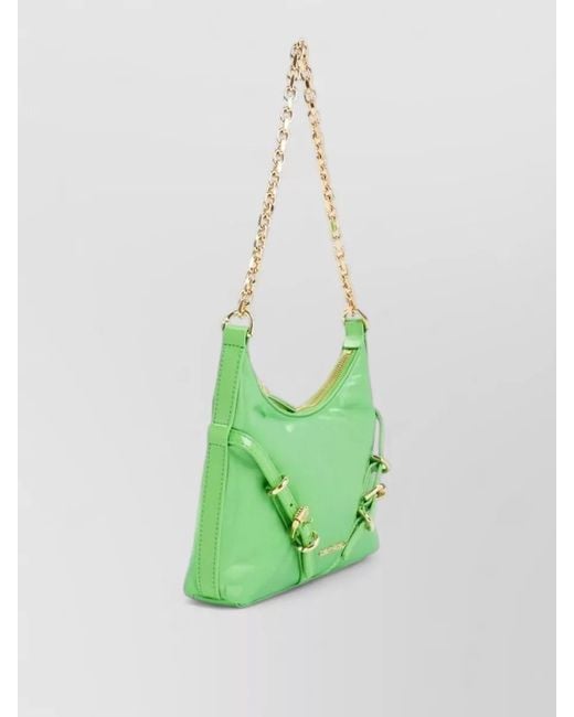 Givenchy Green Bucket Bag Chain Strap Buckle Detail