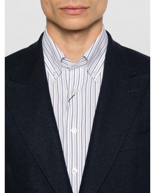 Etro Blue Single-Breasted Blazer for men