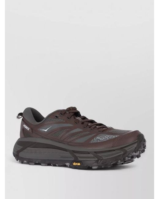 Hoka One One Gray Low Top Sneakers Mesh Panels Pull Tab