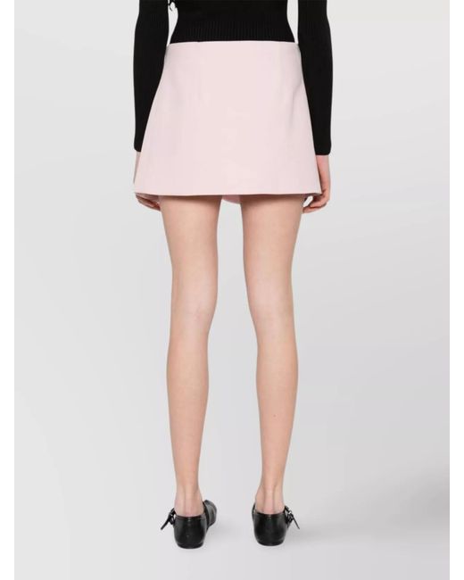 Coperni Pink Wool Midi Wrap Skirt