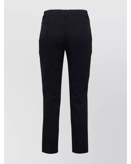 Aspesi Blue Cotton Straight-Leg Trousers