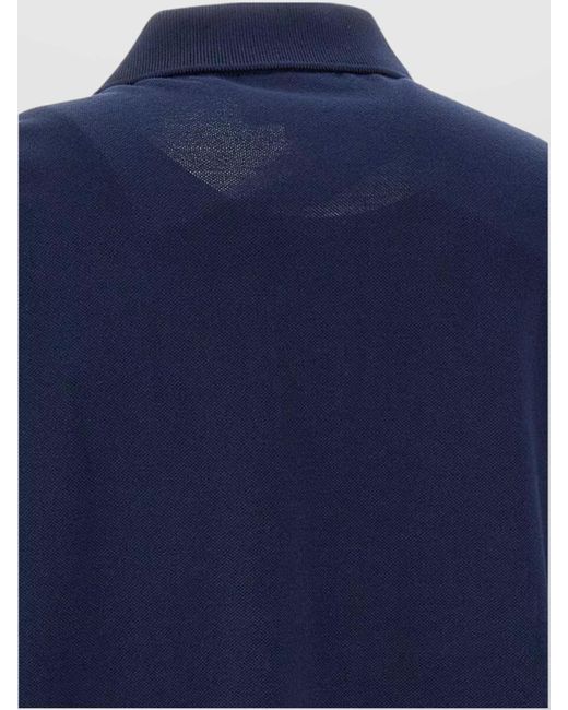 Lacoste Blue Long-Sleeve Cotton Polo Shirt for men