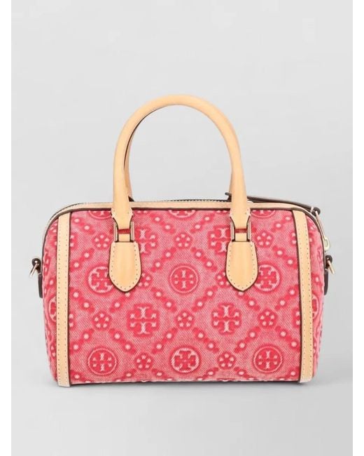 Tory Burch Pink T Monogram Small Bag Top Handle