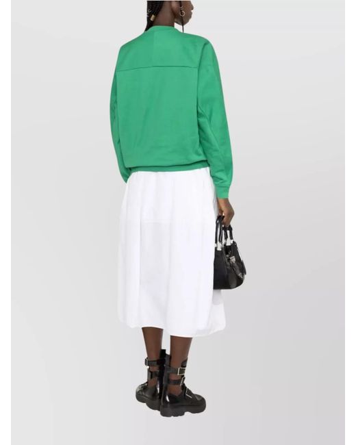 McQueen Green Cotton Printed Sweatshirt