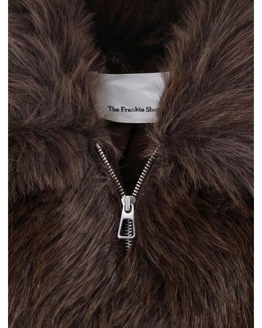Frankie Shop Black Faux Fur Coat