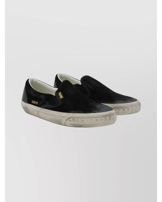 Golden Goose Deluxe Brand Black Velvet Slip-On Sneakers for men
