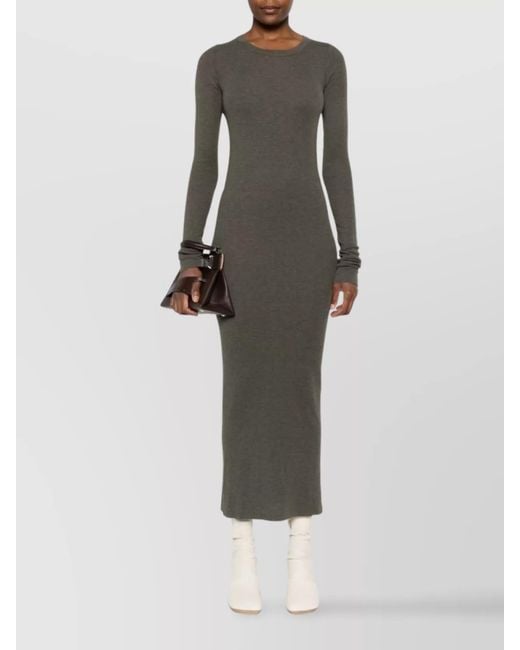 Rick Owens Gray Midi Dress