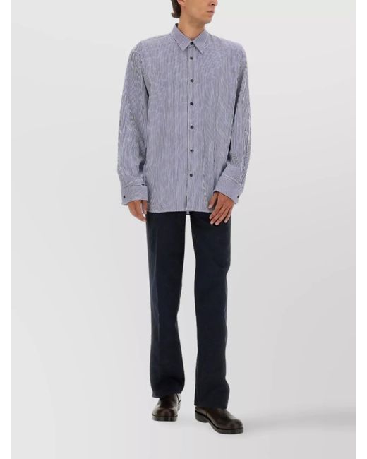 Dries Van Noten Gray Cotton Straight-Leg Trousers for men