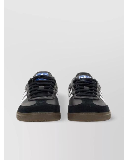 Adidas Originals Black Leather Low-Top Sneakers