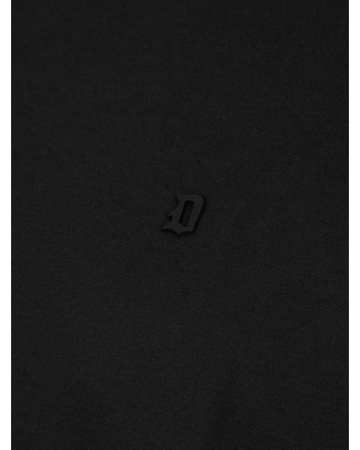 Dondup Black Short Sleeve Crew Neck Cotton Top for men