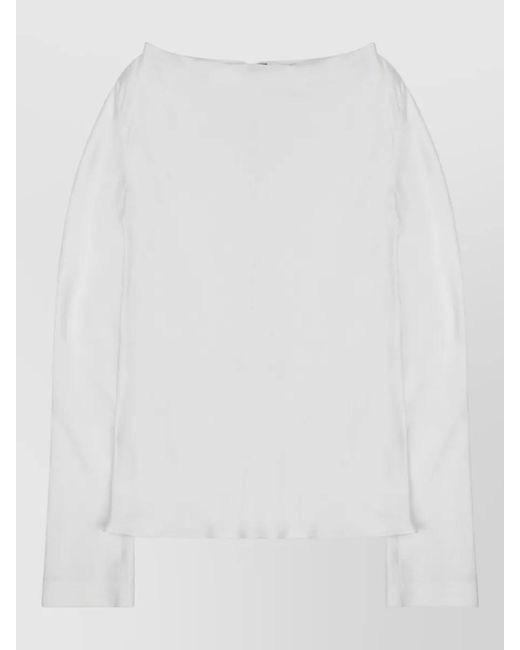 Alberta Ferretti White Silk Blouse