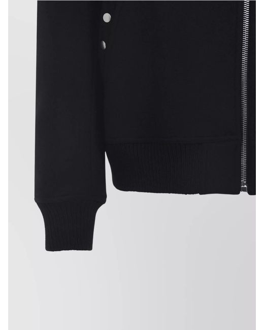 Rick Owens Blue Virgin Wool Bomber Jacket for men