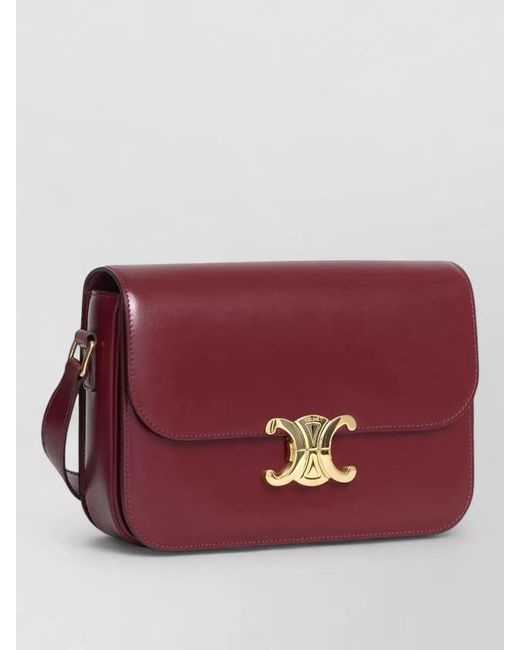 Céline Red Triomphe Classique Crossbody Bag