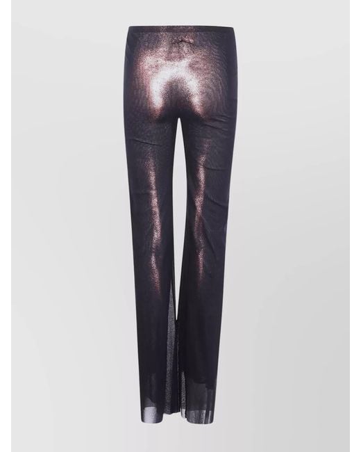 Jean Paul Gaultier Blue Printed Mesh Straight-Leg Trousers