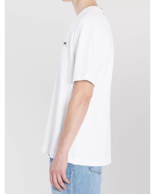 Jacquemus White Gros Grain T-Shirt for men