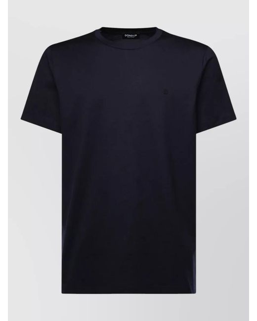 Dondup Black Cotton T Shirt Crew Neck Short Sleeves for men