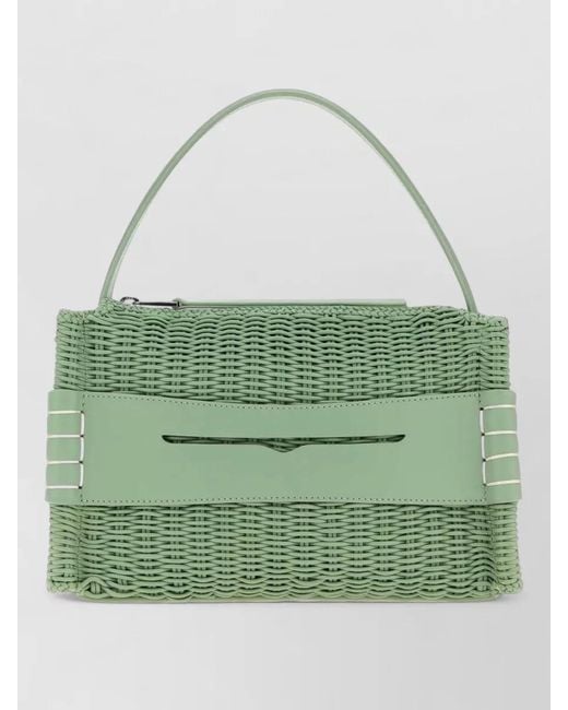 J.W. Anderson Green Loafer Bag Leather Tote Bag