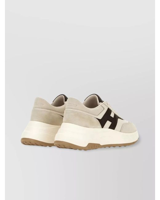 Hogan Natural Leather Low-Top Sneakers