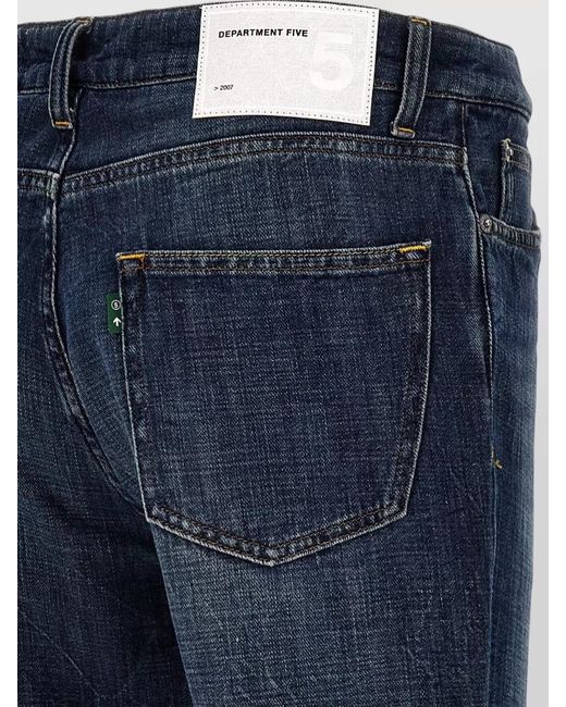 Department 5 Blue Drake Jeans Belt Loops Contrast Stitching for men