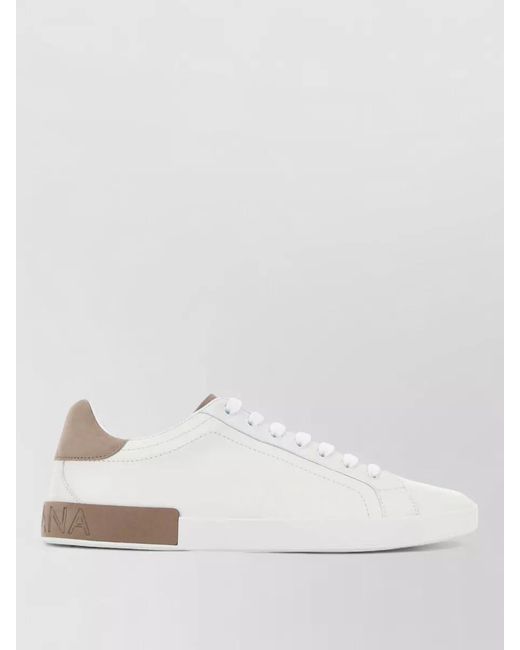 Dolce & Gabbana Natural Leather Lace-Up Shoes for men