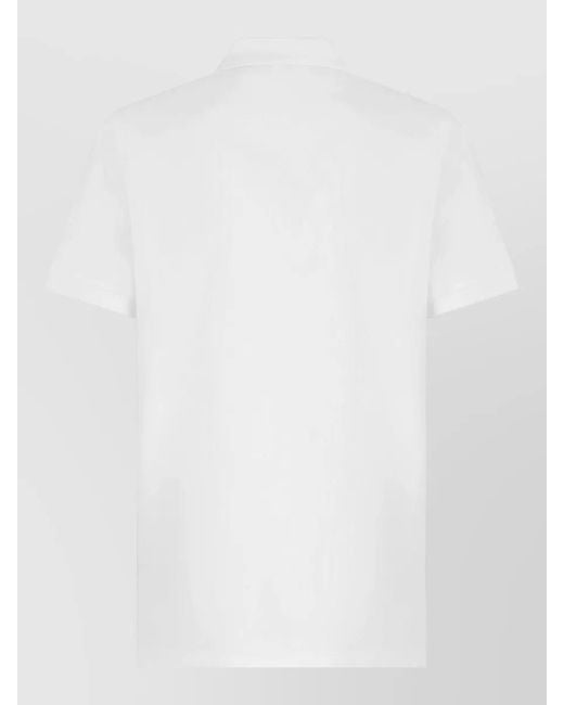 Boss White Short-Sleeve Cotton Polo Shirt for men