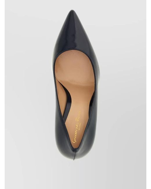 Gianvito Rossi Blue Lamb Leather Pumps