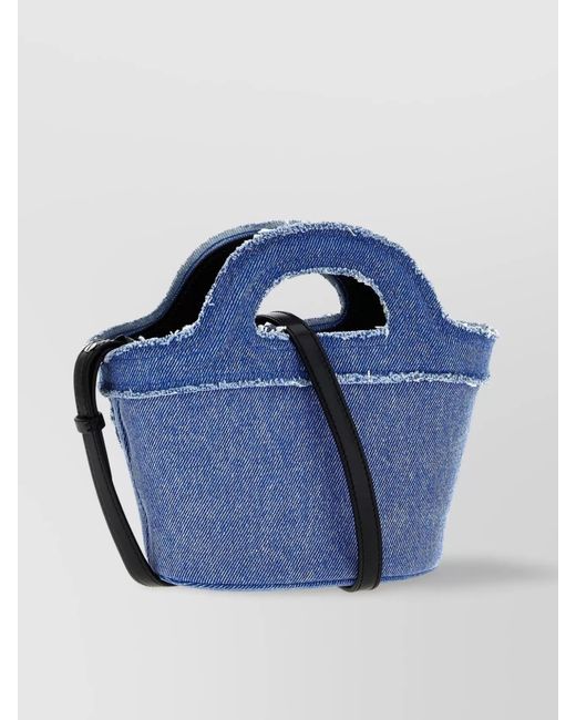 Marni Blue Tropicalia Micro Tote Bag