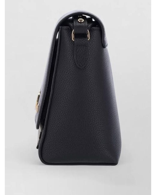 Burberry Black Check Pattern Crossbody Bag Adjustable Strap