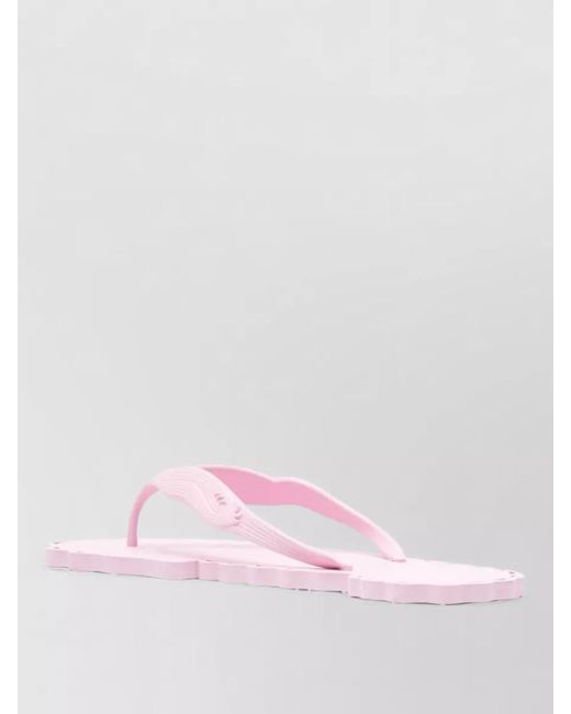 Zimmermann Pink Scalloped Thong Sandals Open Toe Design
