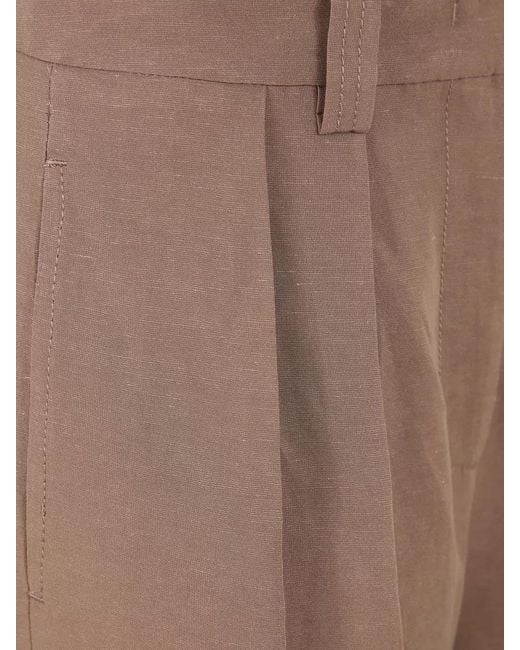 DR. HOPE Natural Linen-Blend Knee-Length Bermuda Shorts