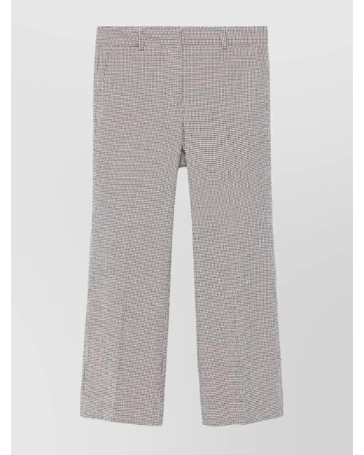 Incotex Gray Desire Cotton Blend Checked Trousers