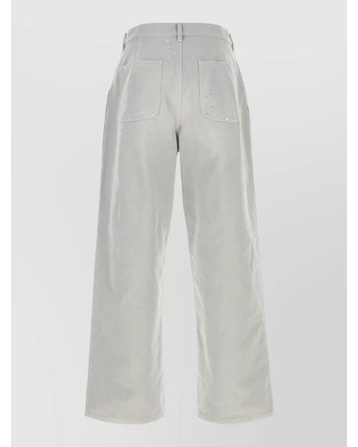 Maison Margiela White Cotton Wide-Leg Trousers for men
