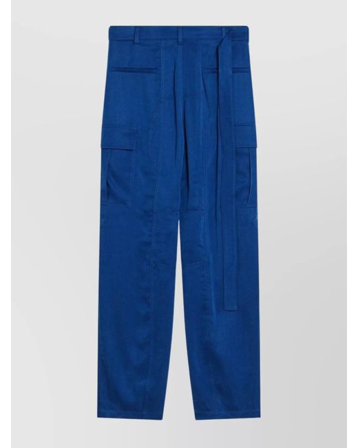 Ferragamo Blue Straight Trousers