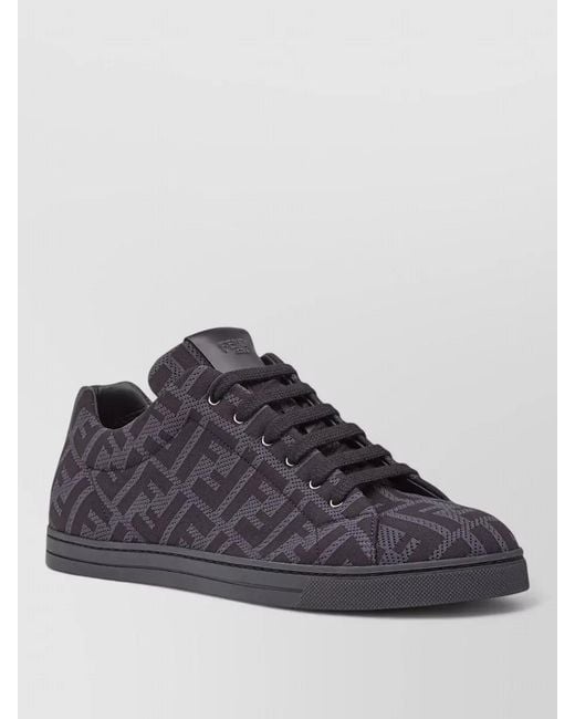 Fendi Multicolor Ff Lace Up Sneakers Rubber Sole for men