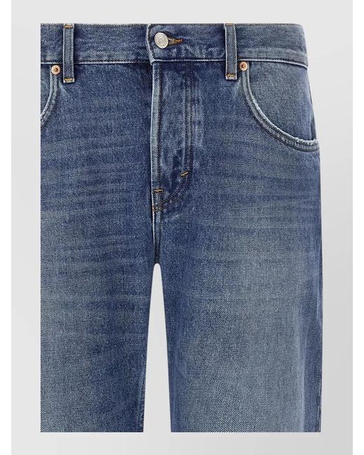 Department 5 Blue Keith Jeans Belt Loops Contrast Stitching for men