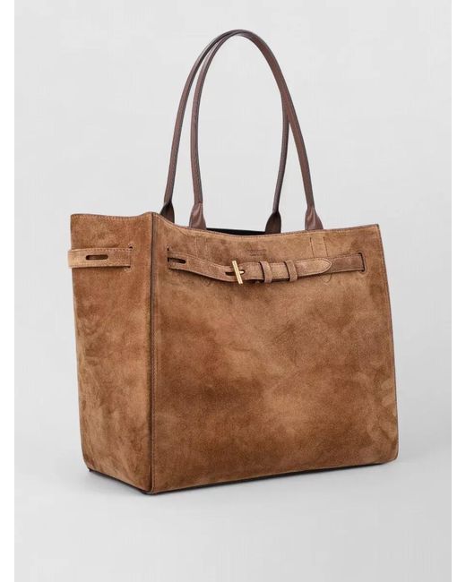 Tom Ford Brown Audrey Medium Leather Tote Bag
