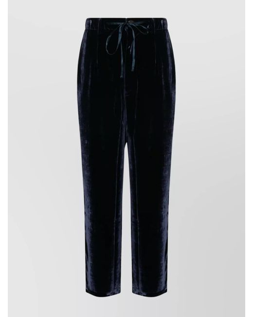 Pierre Louis Mascia Black Silk Wide-Leg Trousers