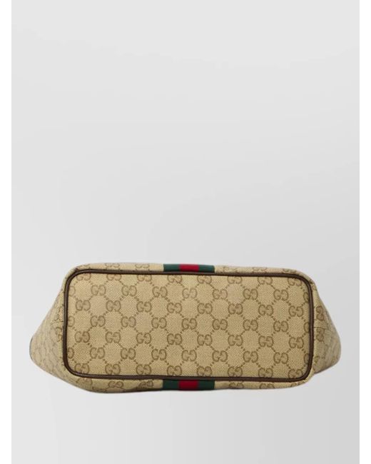 Gucci White Tribeca Small Gg Fabric Shopping Bag