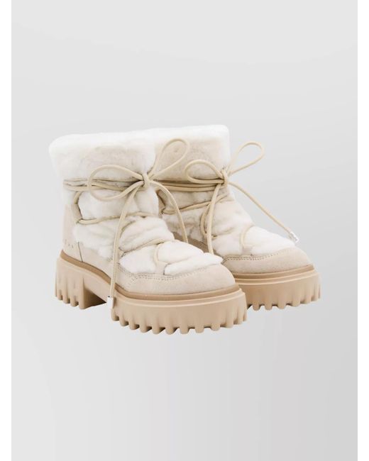 Hogan Natural Leather Ankle Boots