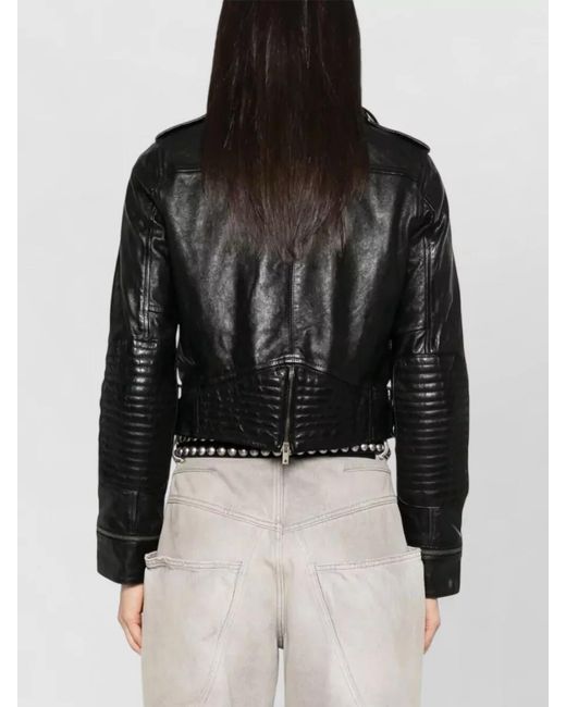 Golden Goose Deluxe Brand Black Nevada Biker Jacket Nappa Waxed