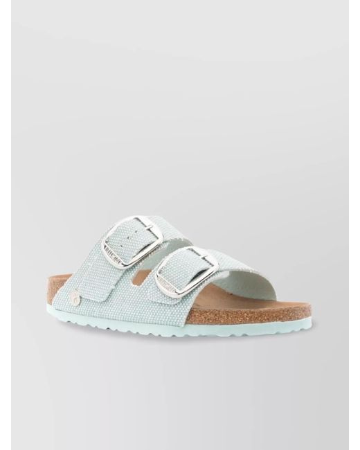 Birkenstock Green Suede Leather Double-Strap Sandals