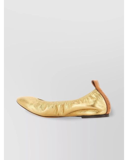 Lanvin Metallic Nappa Leather Ballerina Shoes
