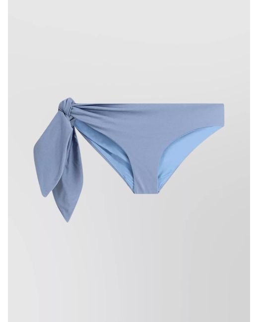 Chloé Blue Low Waist High-Cut Leg Side Tie Bikini