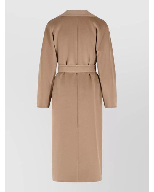 Max Mara Natural Madame Virgin Wool Cashmere Long Coat
