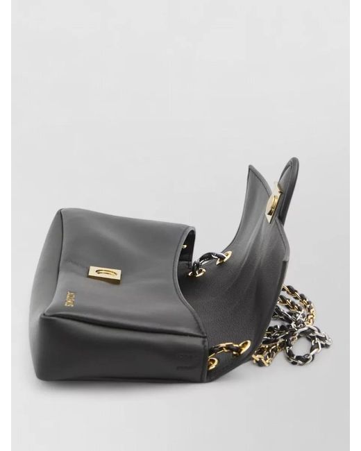 Jacquemus Black Bambino Chain Shoulder Bag Lambskin Leather