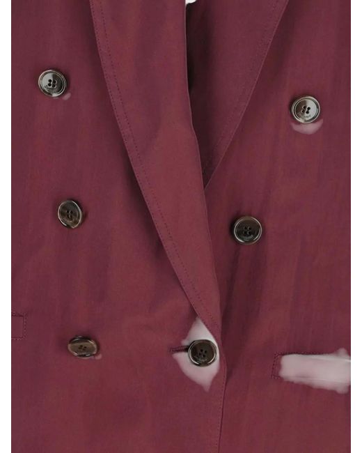 Saint Laurent Silk Habotai Tailored Double Breasted Jacket